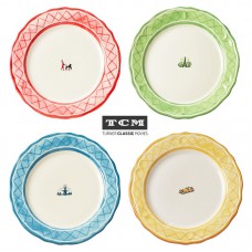 Euro Ceramica TCM An American in Paris 4 Piece Dinner Plate Set FVJ1358